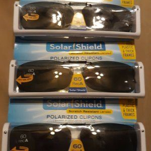 Solar Shield Polarized Clipon 60 RecA New Lot of 3